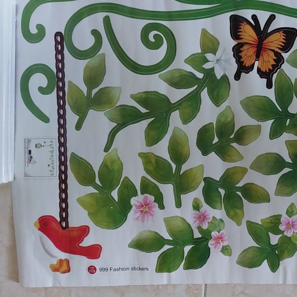 Bird Cage Flowers Wall Sticker Decor Wall Decorations - Picture 3 of 5